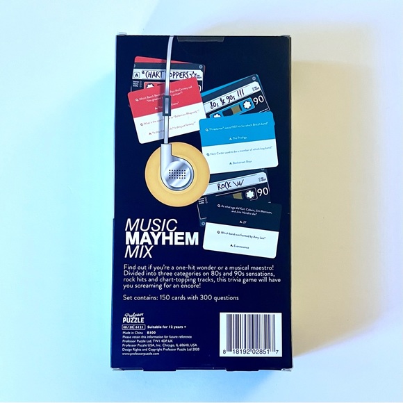 NEW Music Mayhem Mix 300 Trivia Game 2-6 Players - Picture 5 of 6